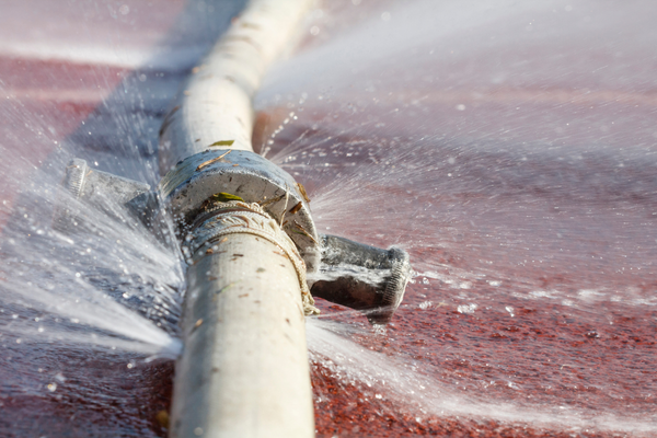 Example of sudden water damage from a burst pipe, a common cause for water damage claims.